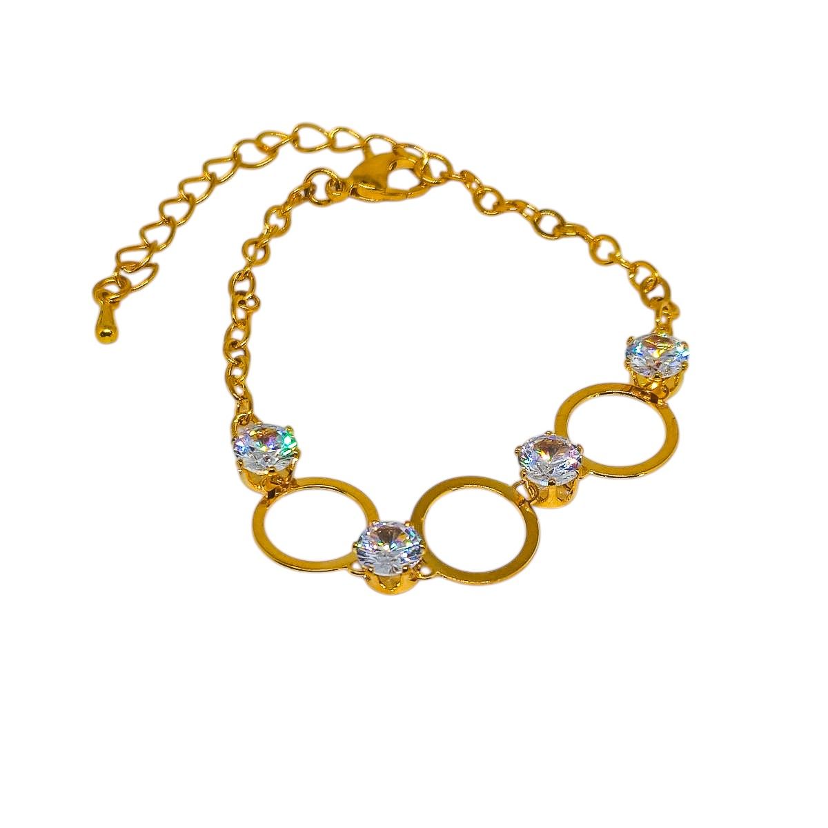 Pulseira Círculos De Luz Dourada